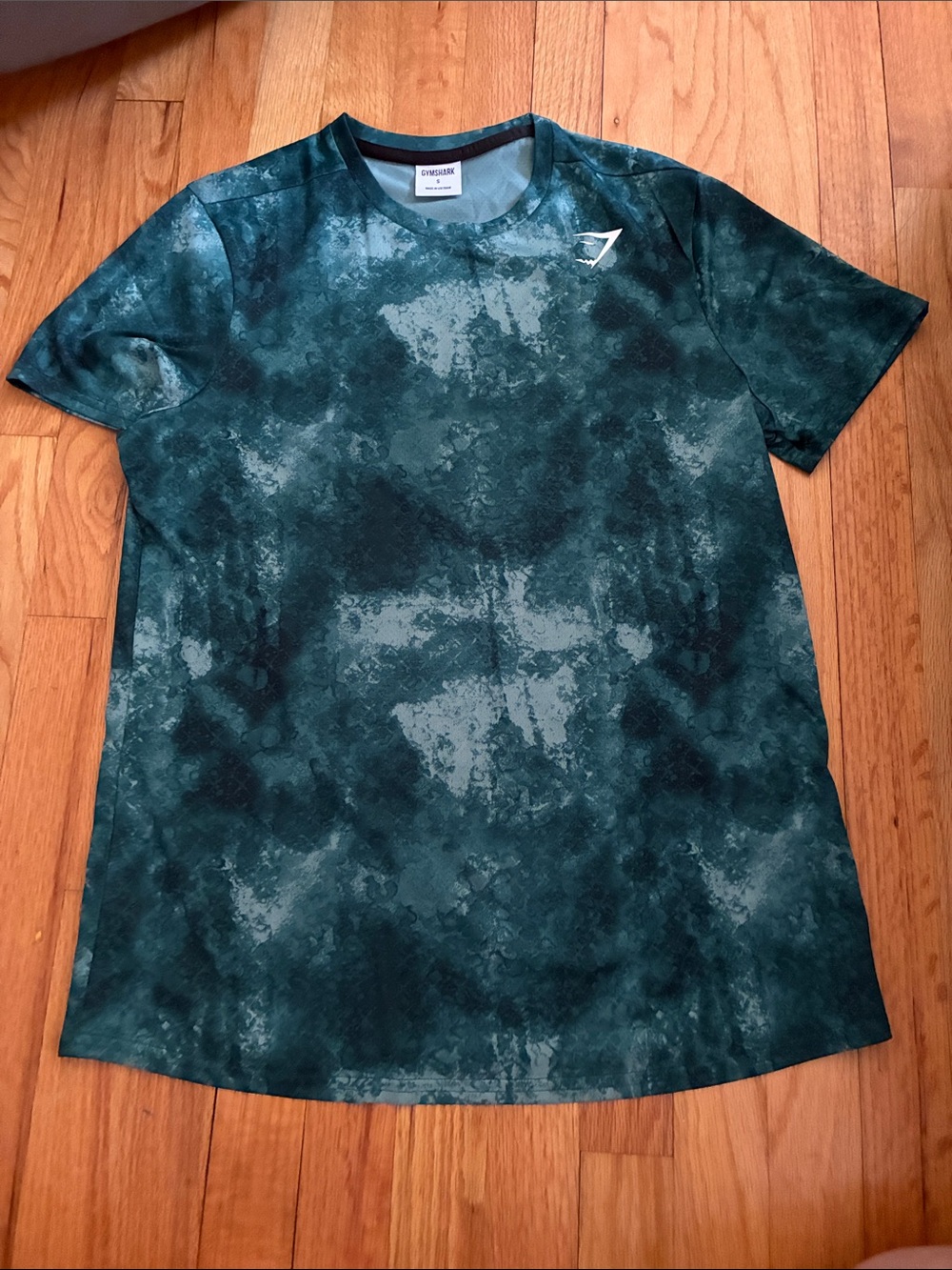 Gymshark Men’s Dark Green Camo Short Sleeve Training Tee